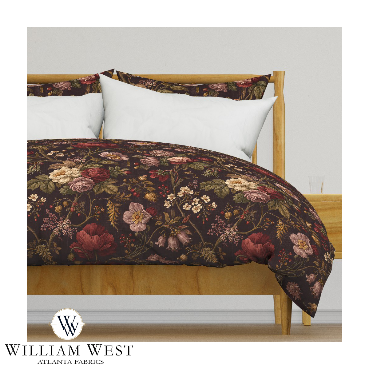 Atlanta Fabrics Winterthur Botanical Raisin Fabric | Atlanta Fabrics