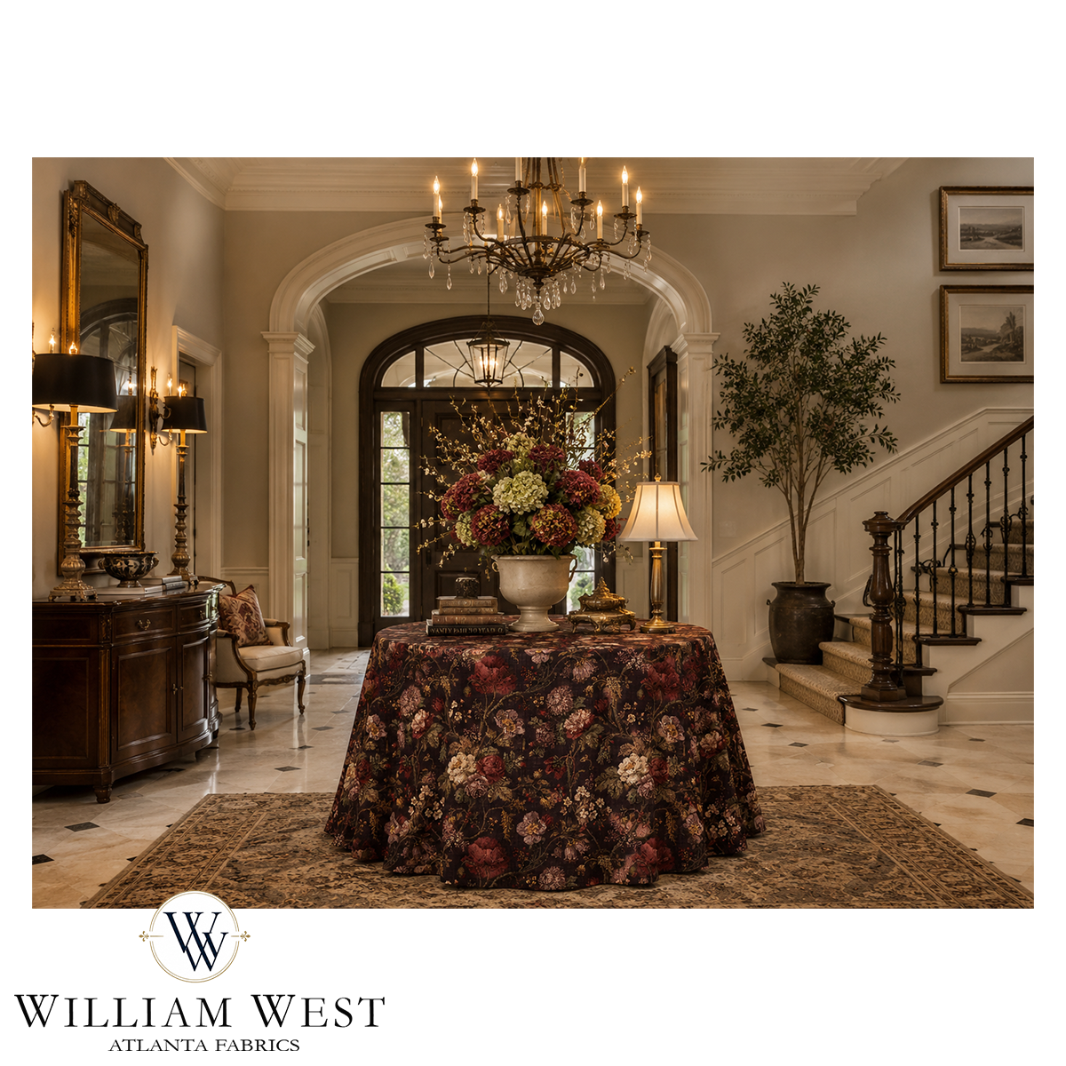 Atlanta Fabrics Winterthur Botanical Raisin Fabric | Atlanta Fabrics