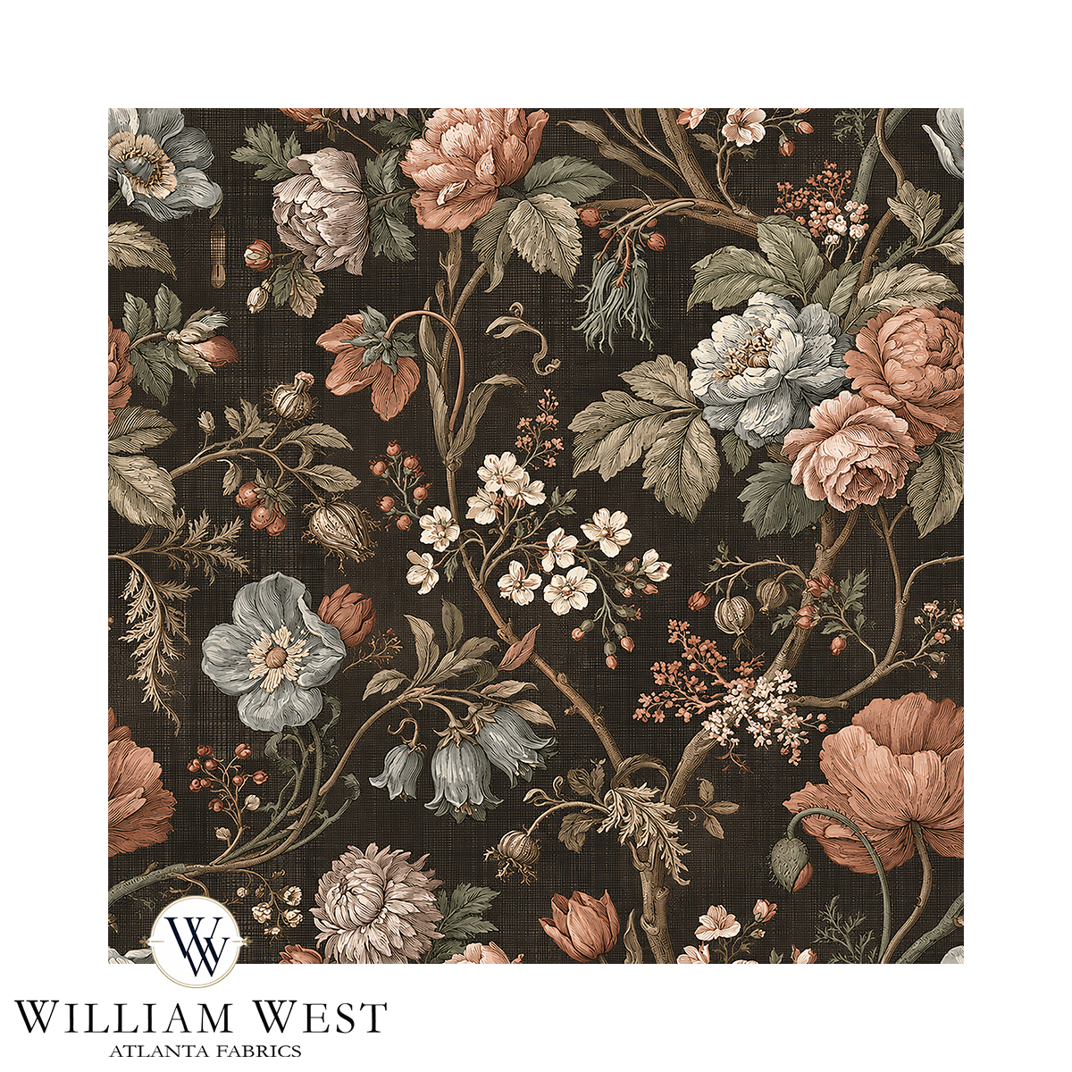 Winterthur Botanical Walnut Wallpaper