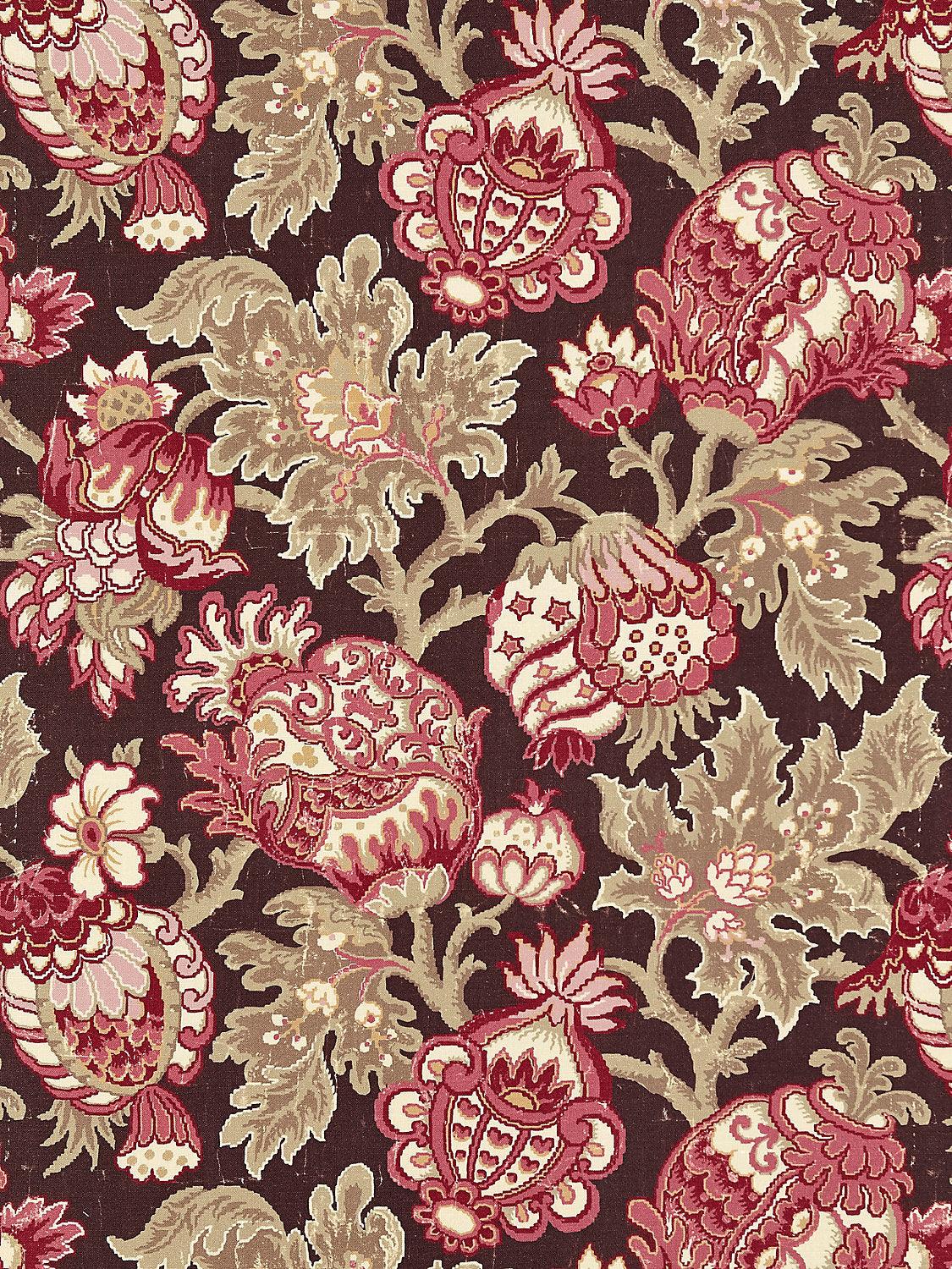 CANTERBURY LINEN PRINT MULBERRY - Atlanta Fabrics