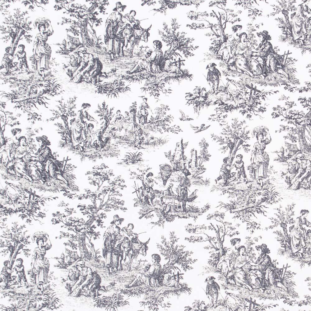 Country Toile Noir - Atlanta Fabrics