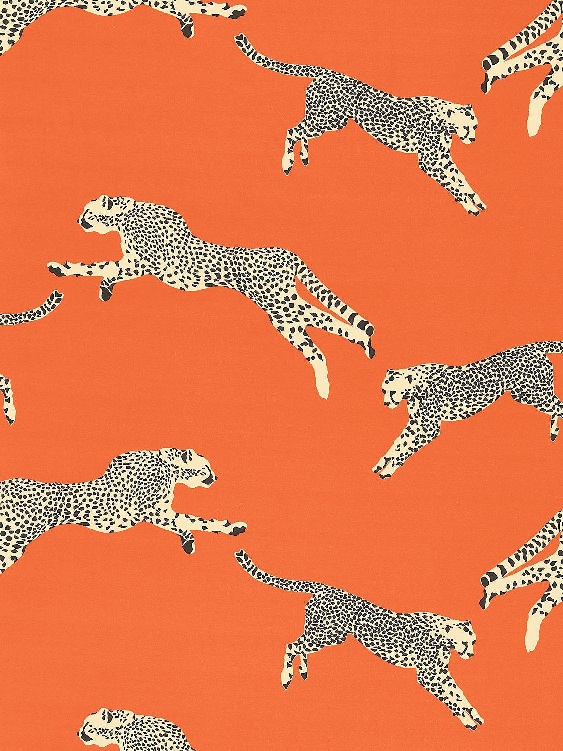 LEAPING CHEETAH COTTON PRINT CLEMENTINE - Atlanta Fabrics