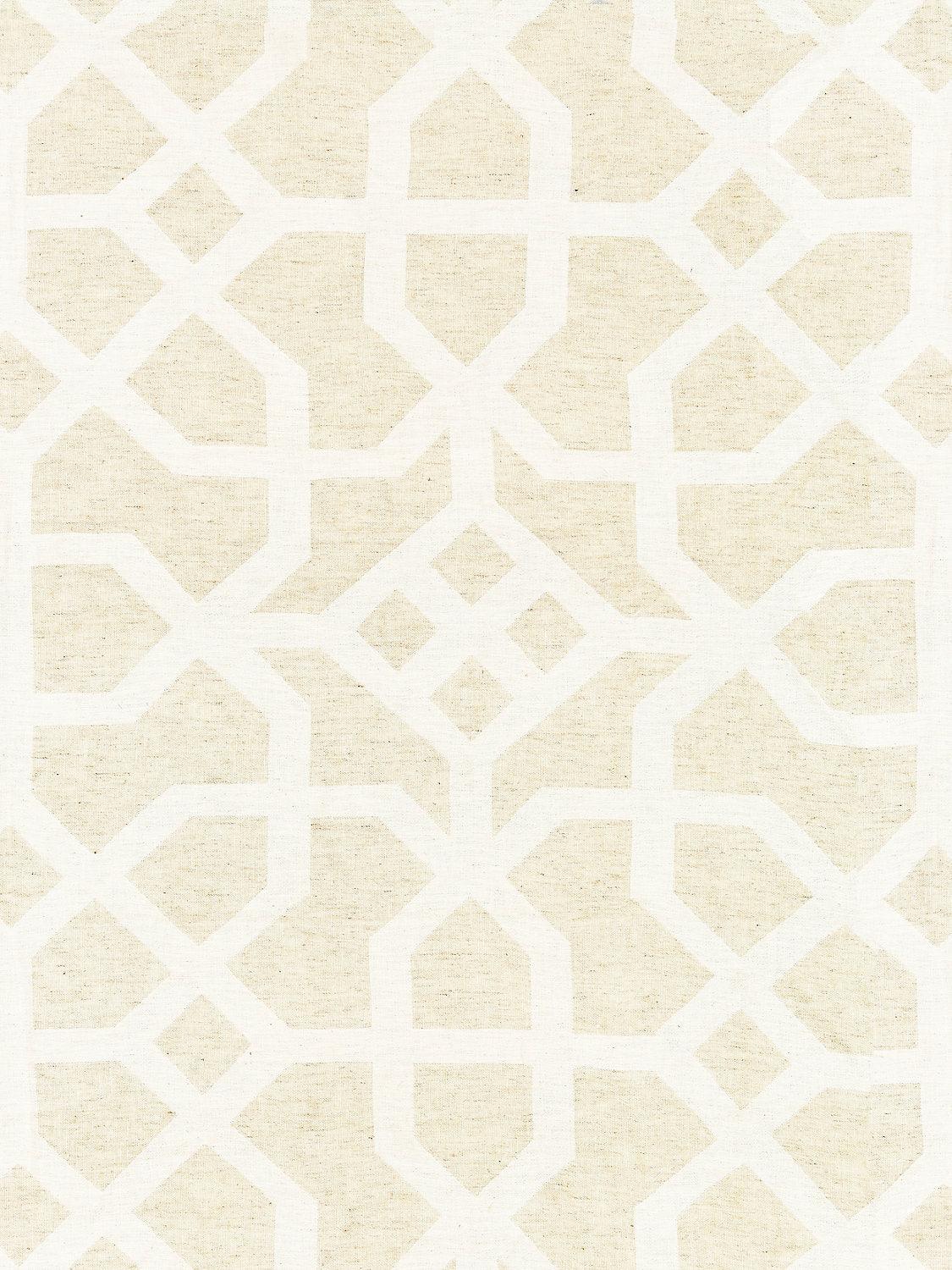 LINEN LATTICE NATURAL & IVORY - Atlanta Fabrics