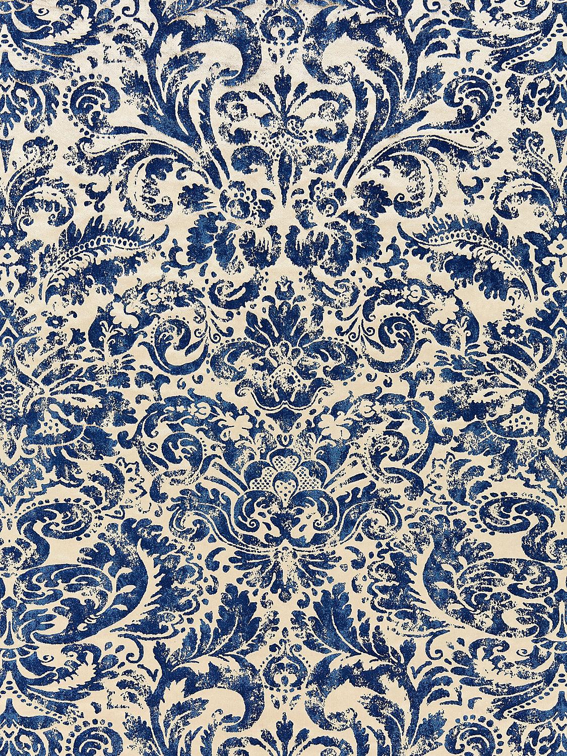 PALLADIO VELVET DAMASK LAPIS - Atlanta Fabrics