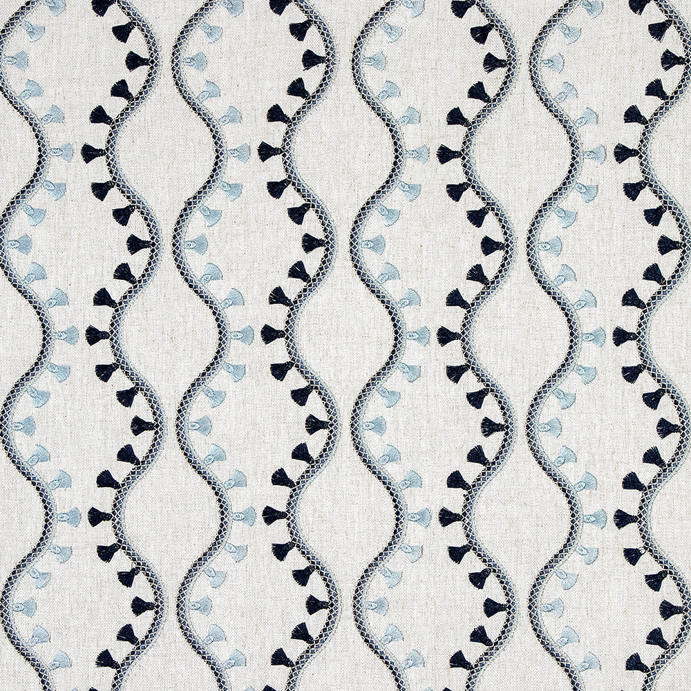 Carole Office Party Sapphire Fabric | Atlanta Fabrics