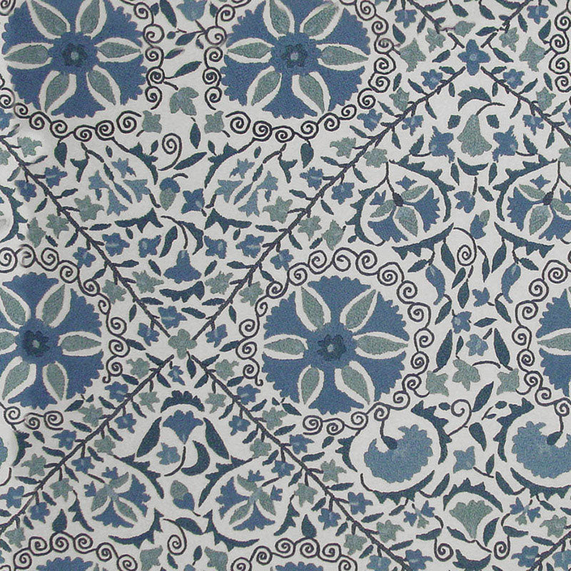 MADURA FLORAL STITCHERY INDIGO & IVORY
