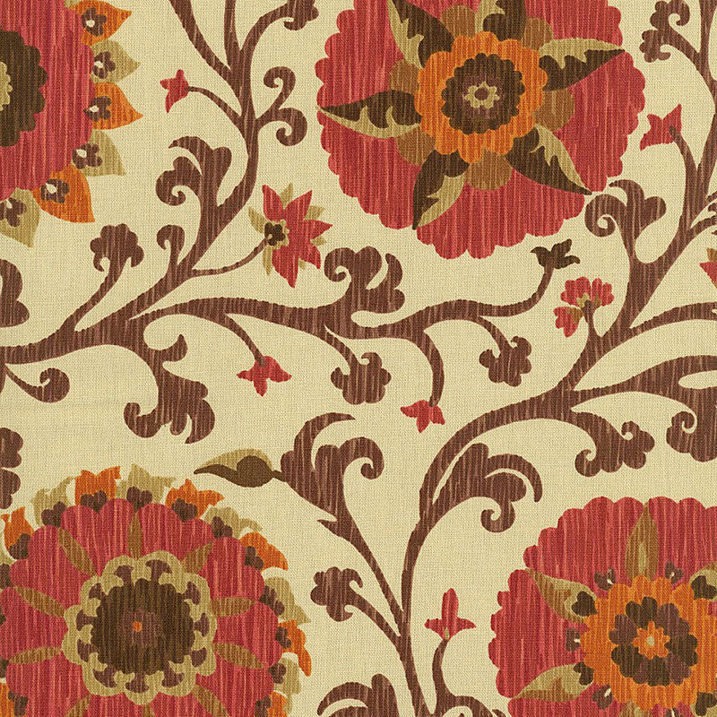 FERGANA EMBROIDERY PRINT RAISIN