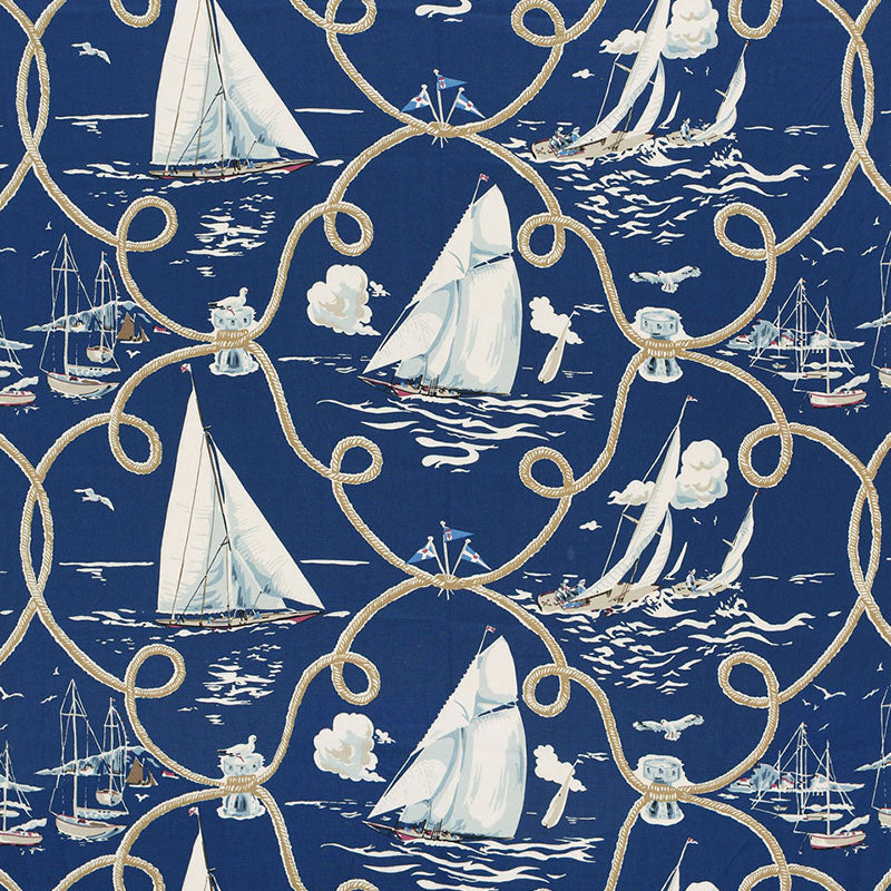 SUMMER REGATTA LINEN PRINT NAVY