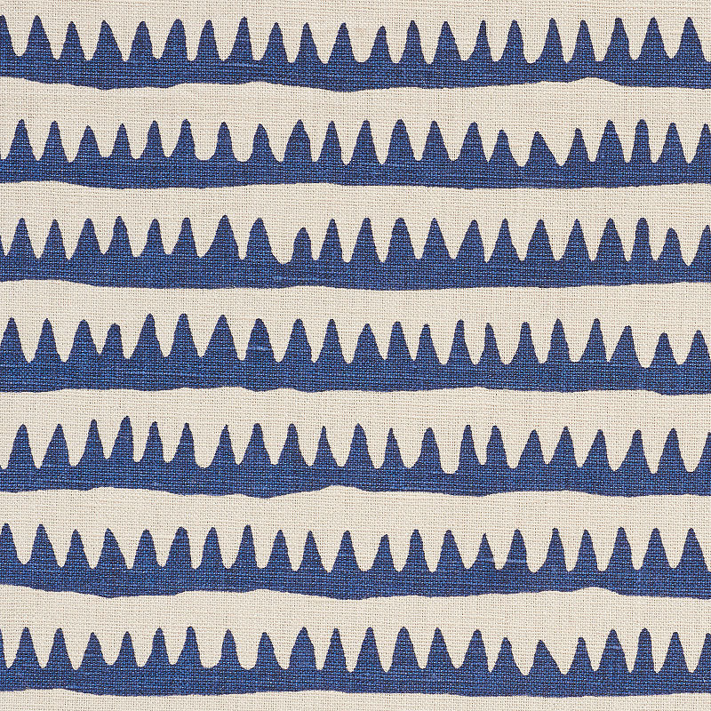 CORFU HAND PRINTED STRIPE NAVY