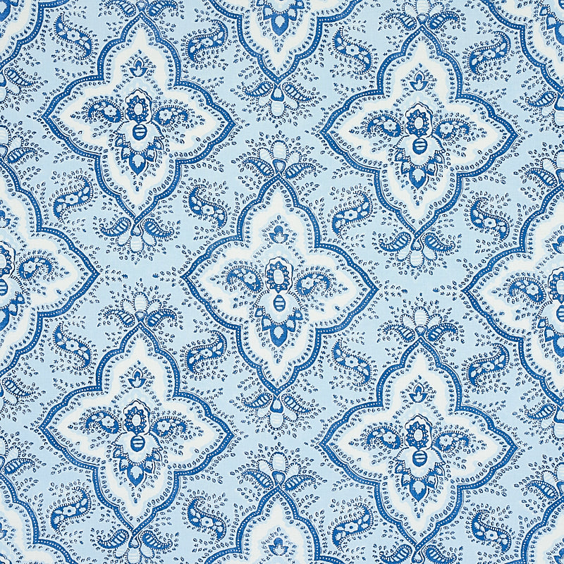 AMALIA MEDALLION HANDMADE PRINT BLUE