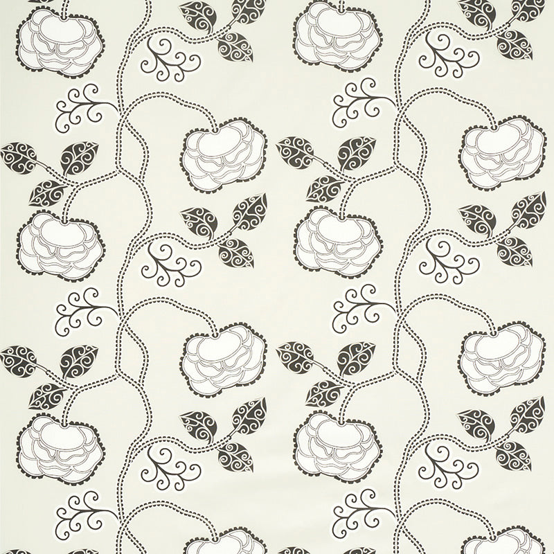 QUEEN FRUIT CHINTZ EBONY IVORY