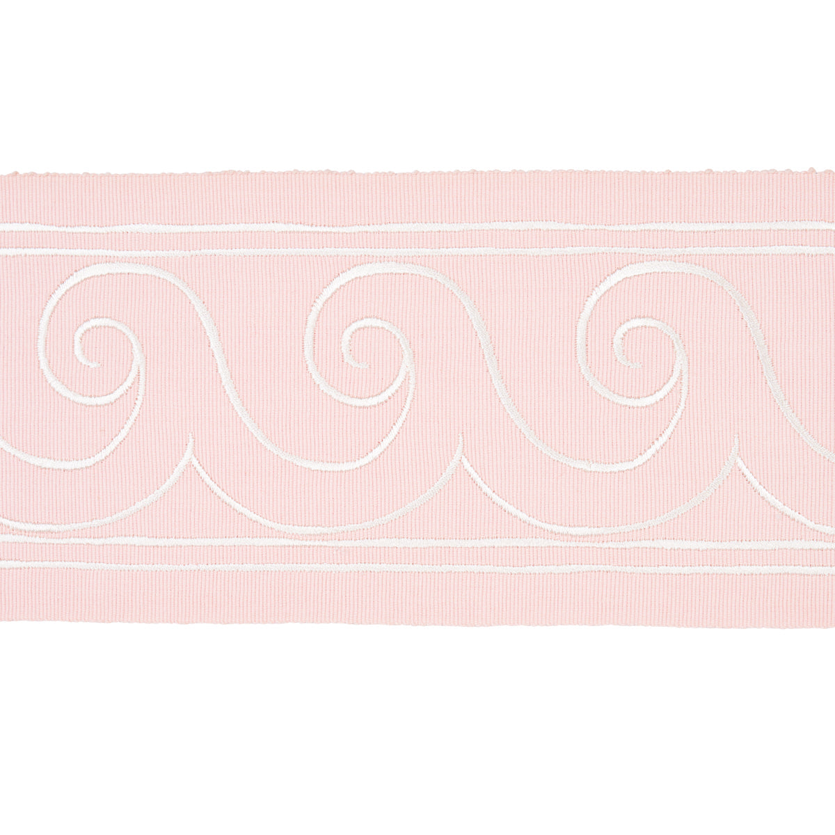 GREEK WAVES TRIM WHITE ON BLUSH