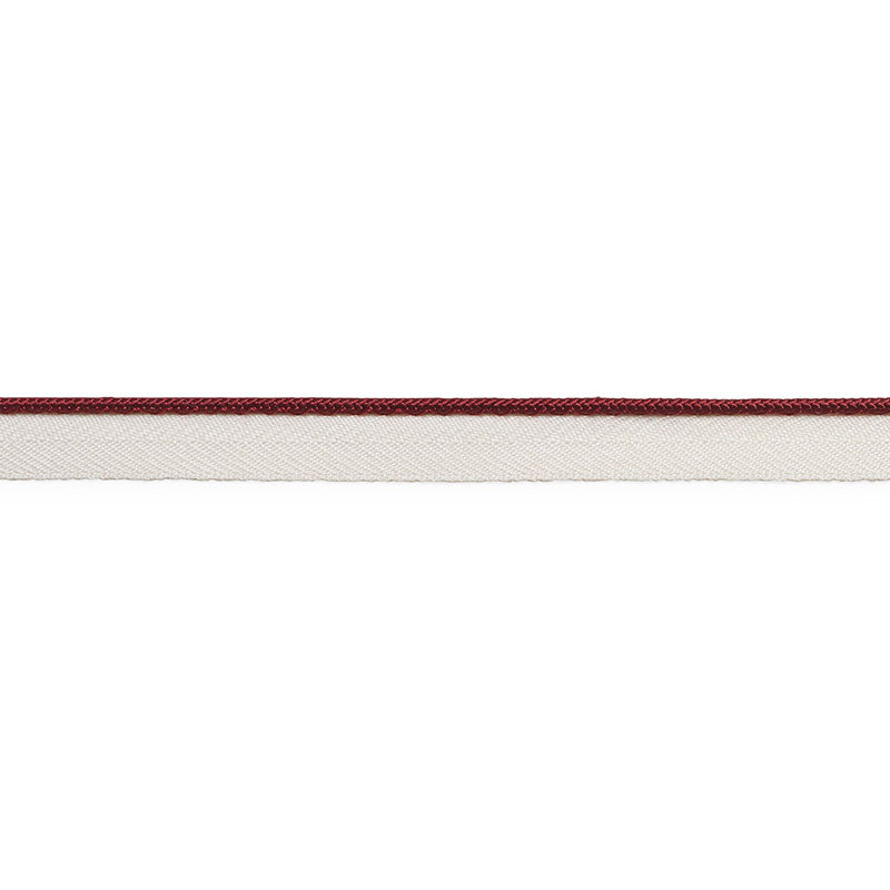 GUSTAVE SILK LIP CORD NARROW BURGUNDY