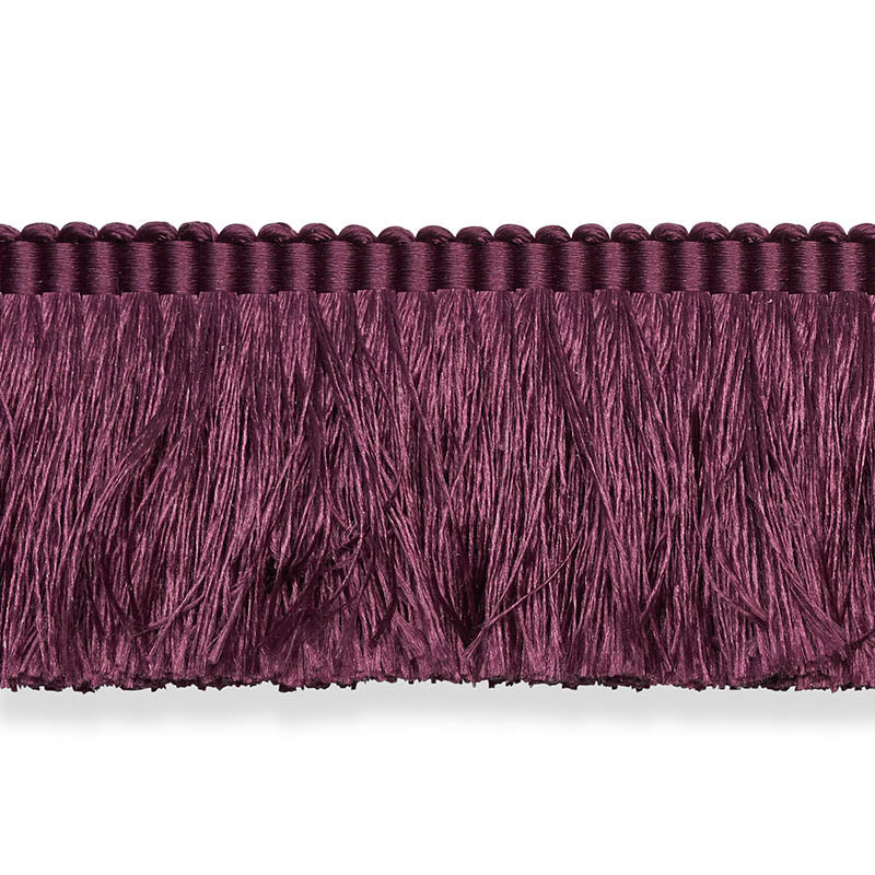 FRANCOIS SILK BRUSH FRINGE EGGPLANT