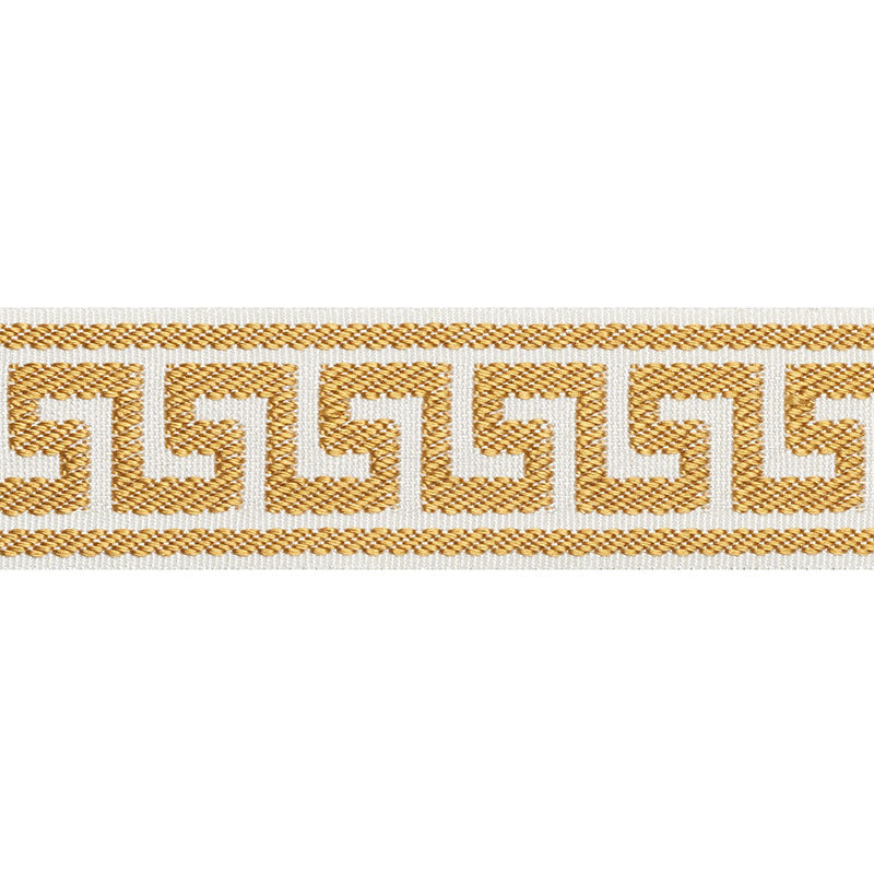 ETIENNE SILK GREEK KEY NARROW GOLD