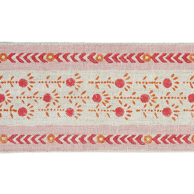 PICA BELLA HAND BLOCKED TAPE PINK & ORANGE