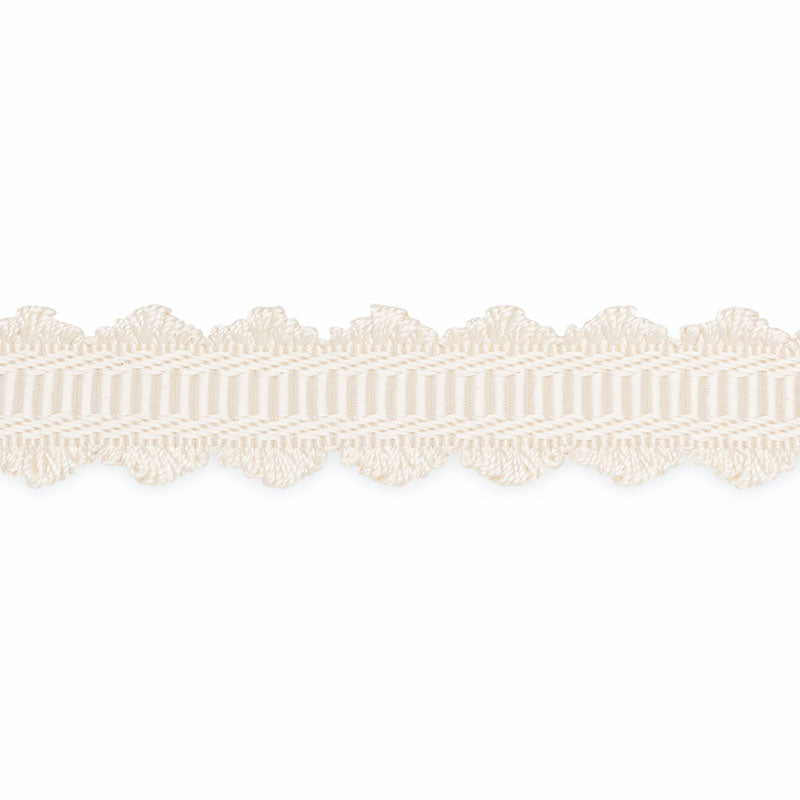 LEAH DOUBLE SCALLOPED BRAID BLANC