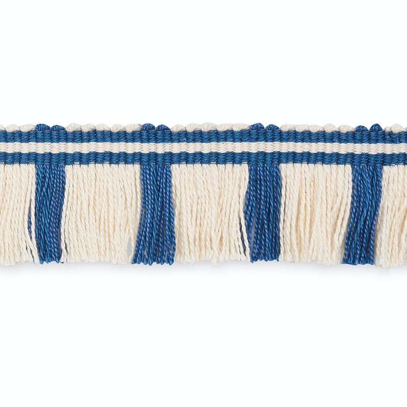 GORDON CUT FRINGE IVORY/BLUEBELL