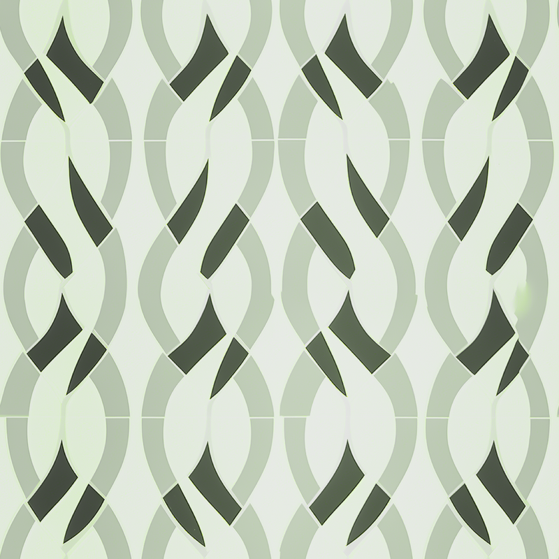 Chain Reaction Green Fabric