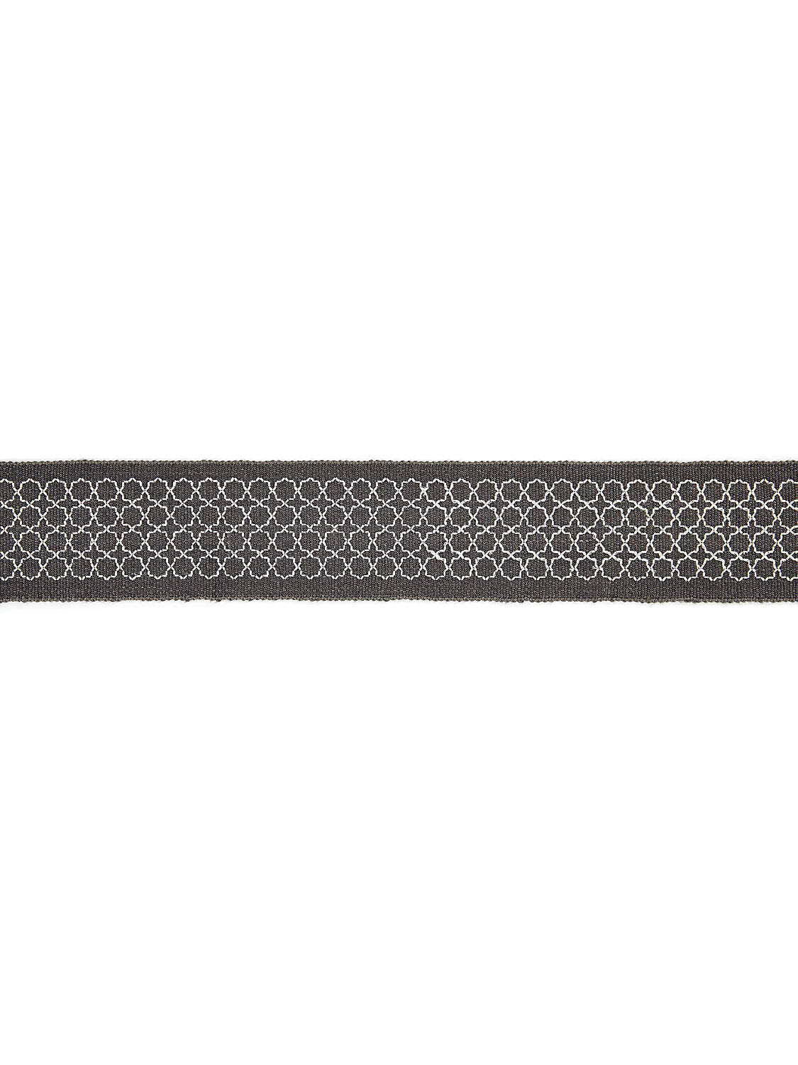 SEVILLE EMBROIDERED TAPE CHARCOAL