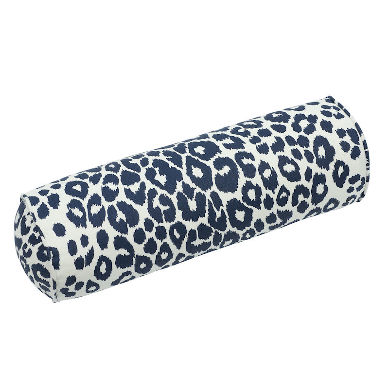 Iconic Leopard Bolster Pillow Ink