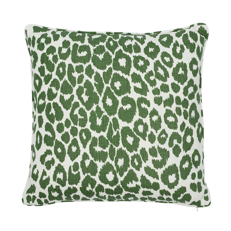 Iconic Leopard Pillow Green