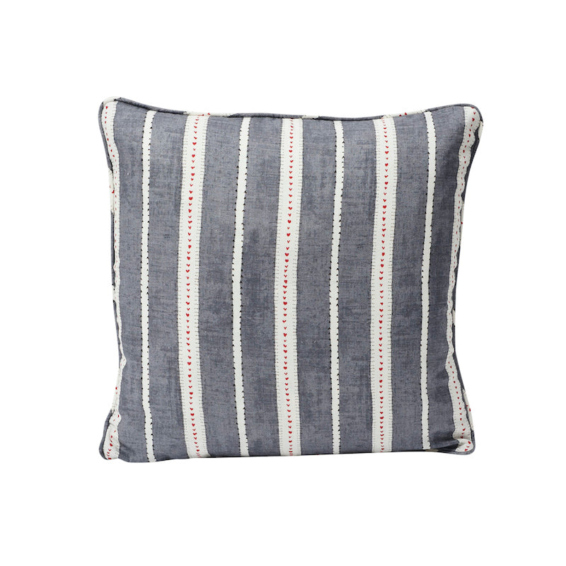 Amour 18" Pillow Charcoal & White