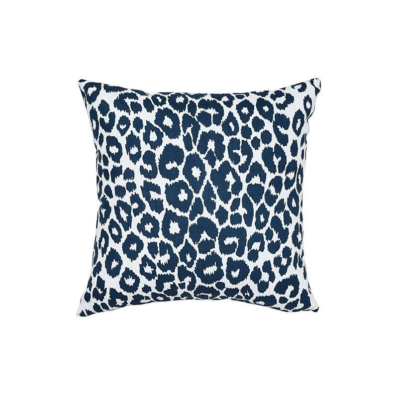 Iconic Leopard I/O Pillow Navy