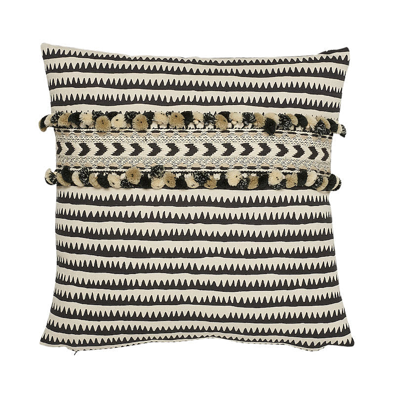 Corfu Stripe Pillow Black