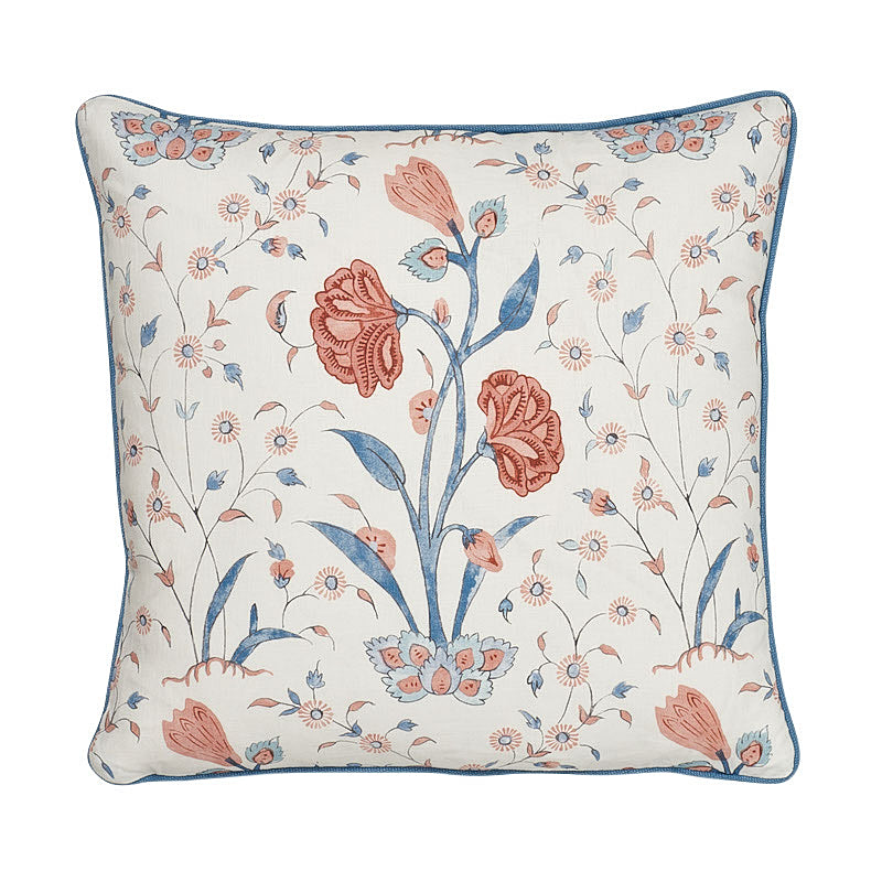 Khilana Floral Pillow Delft & Rose