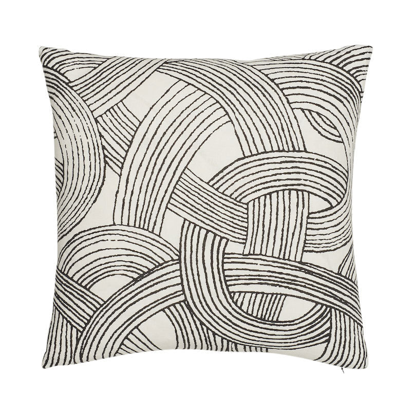 Freeform 22" Pillow Black & White