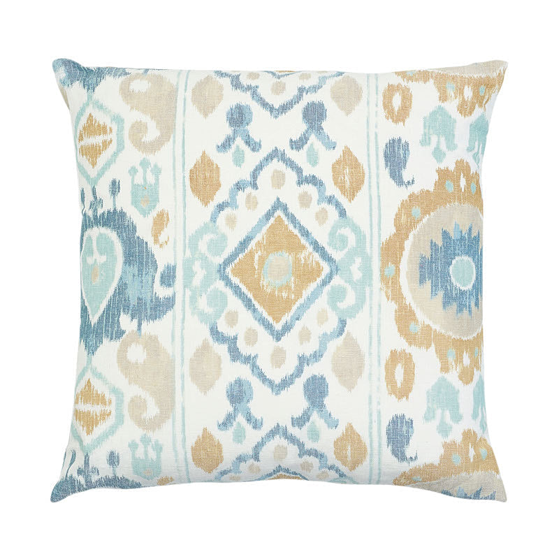 Elizia Ikat Pillow Sky & Ochre