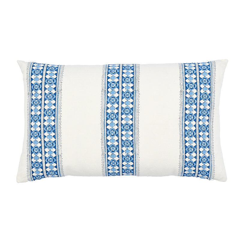 Amira Hand Blocked Print Pillow Indigo