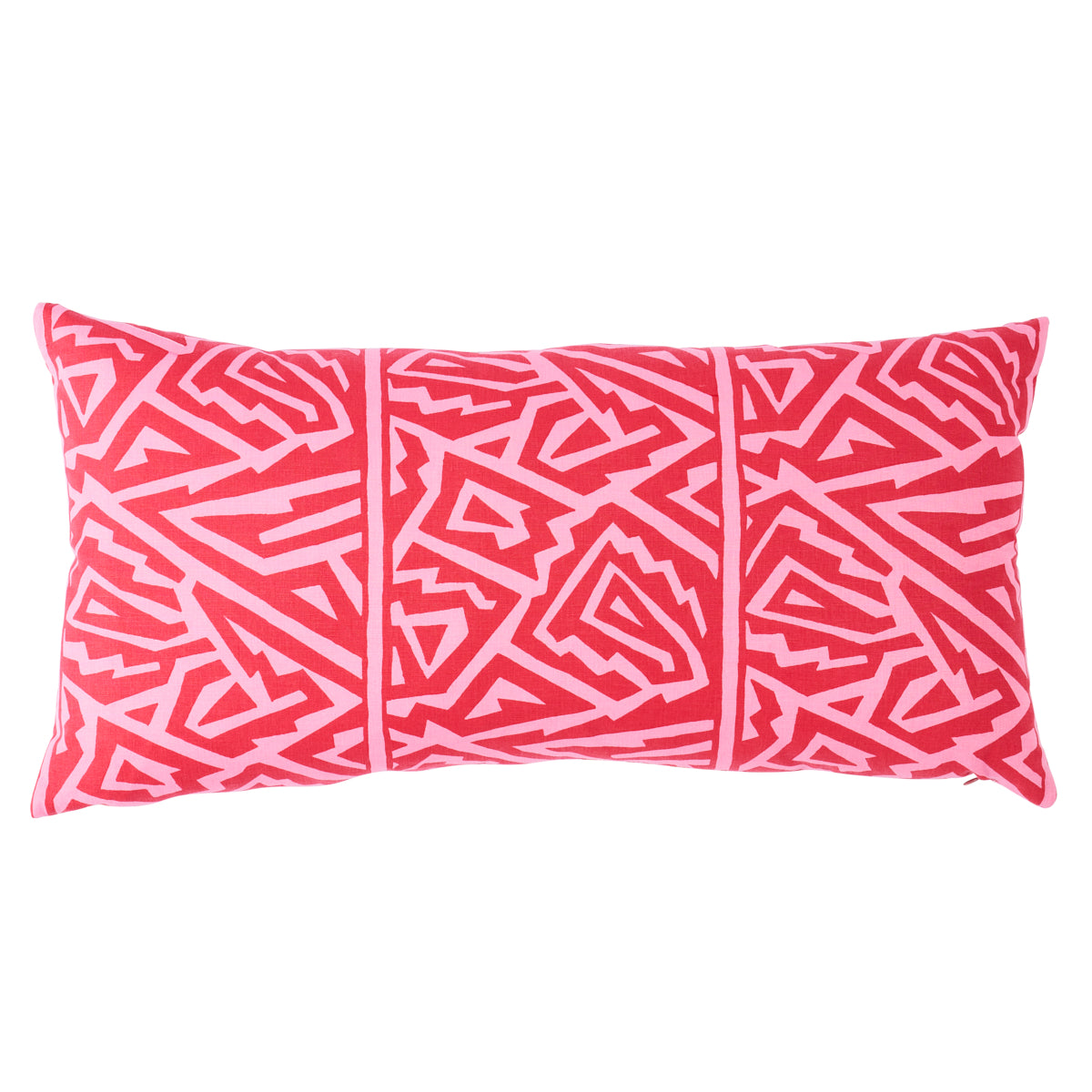 Jagged Maze Pillow Pink