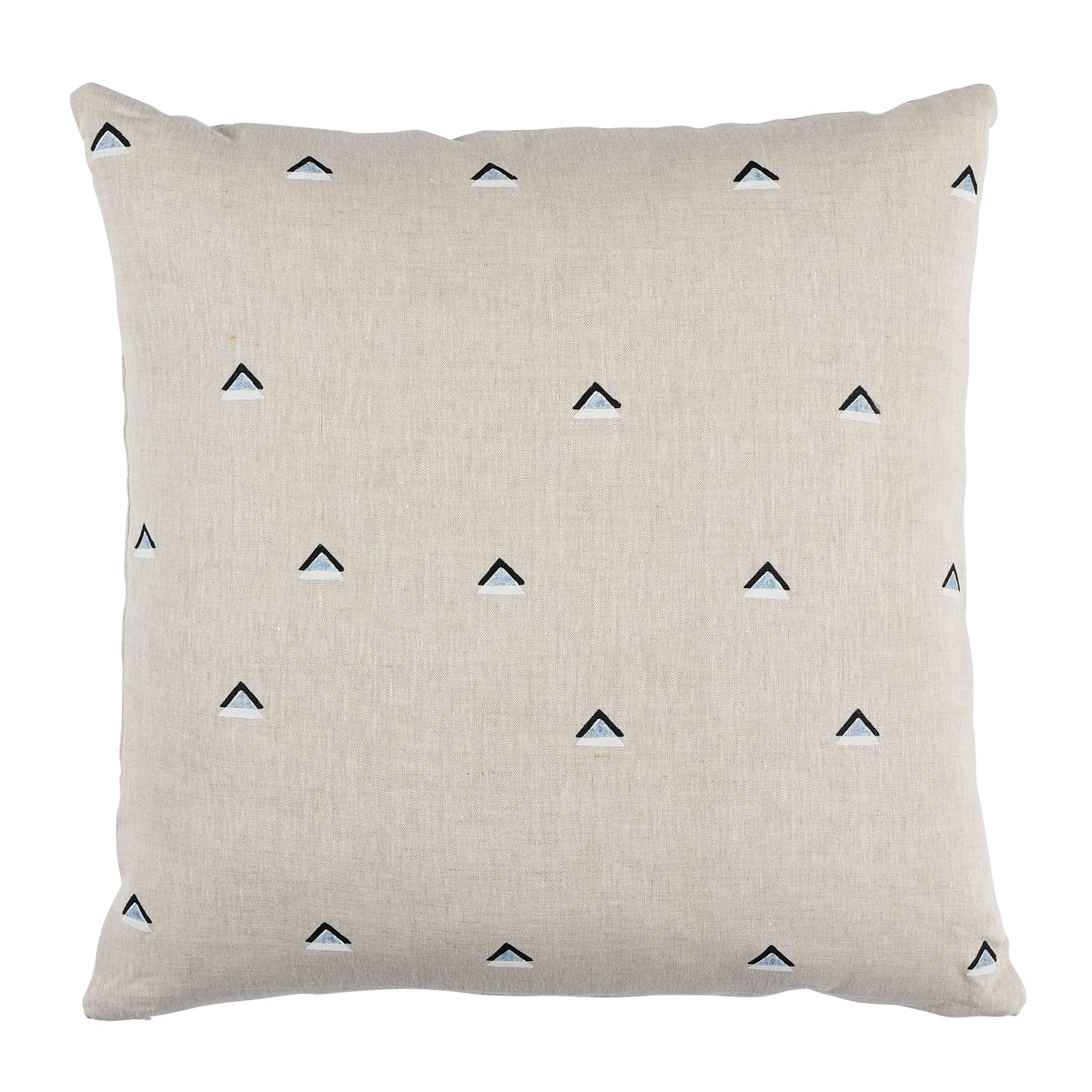 Overlapping Triangles Pillow Black & White