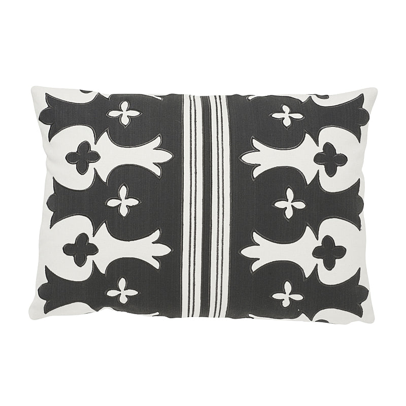 Bergama Pillow Carbon & Ivory