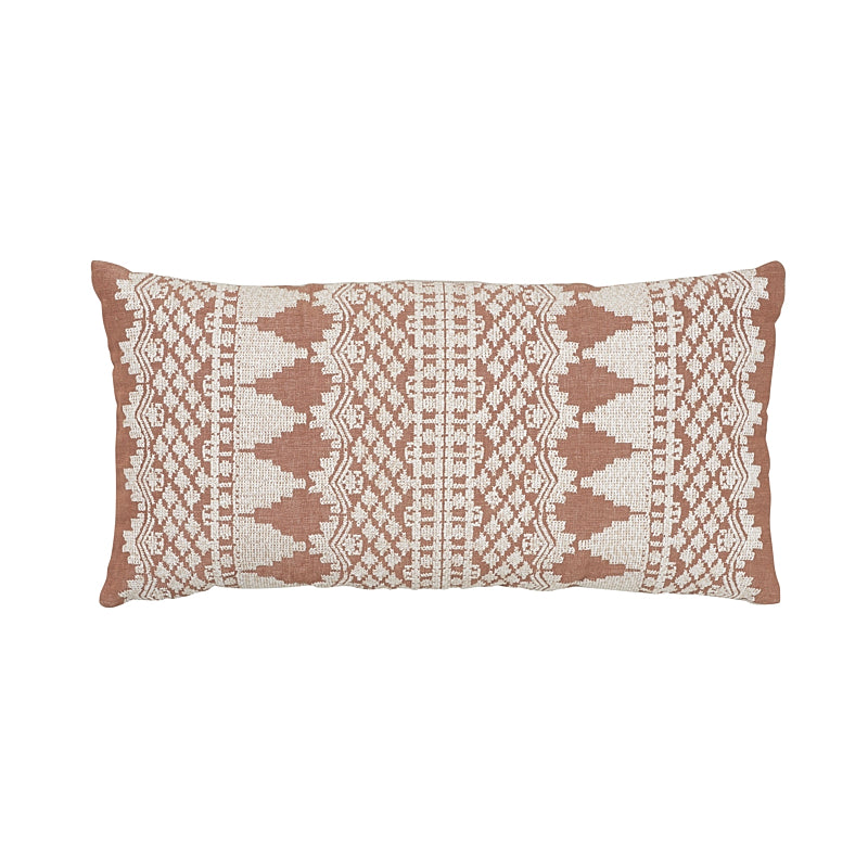 Wentworth Embroidery Pillow Rust