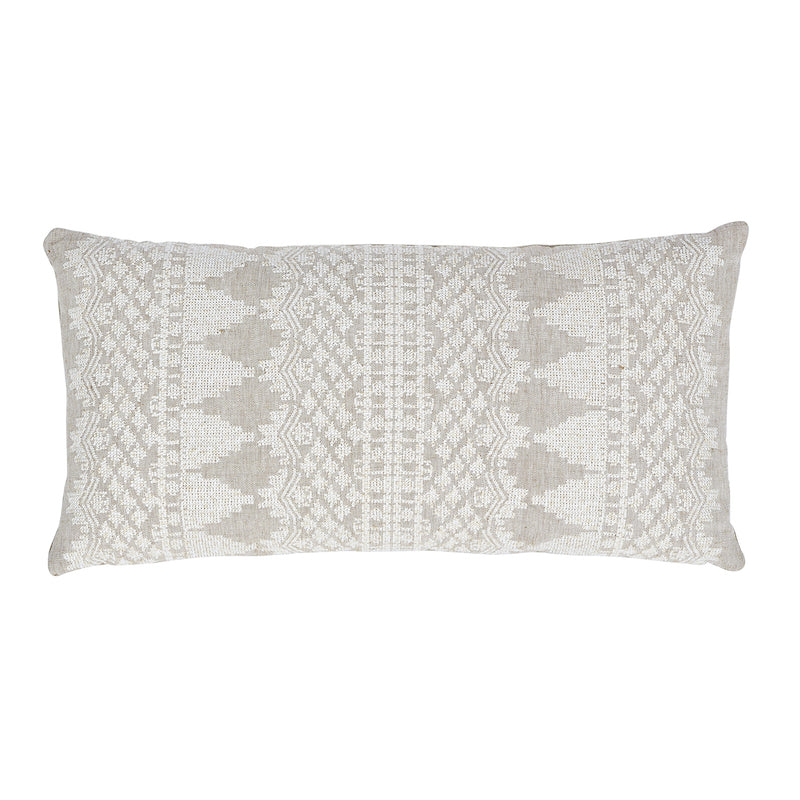 Wentworth Embroidery Pillow Natural