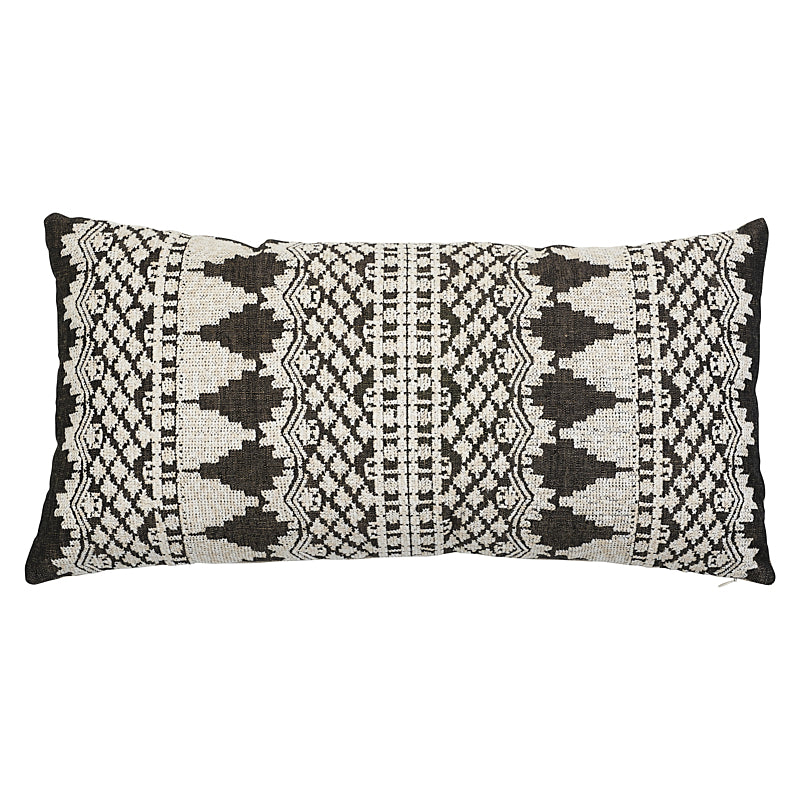 Wentworth Embroidery Pillow Carbon