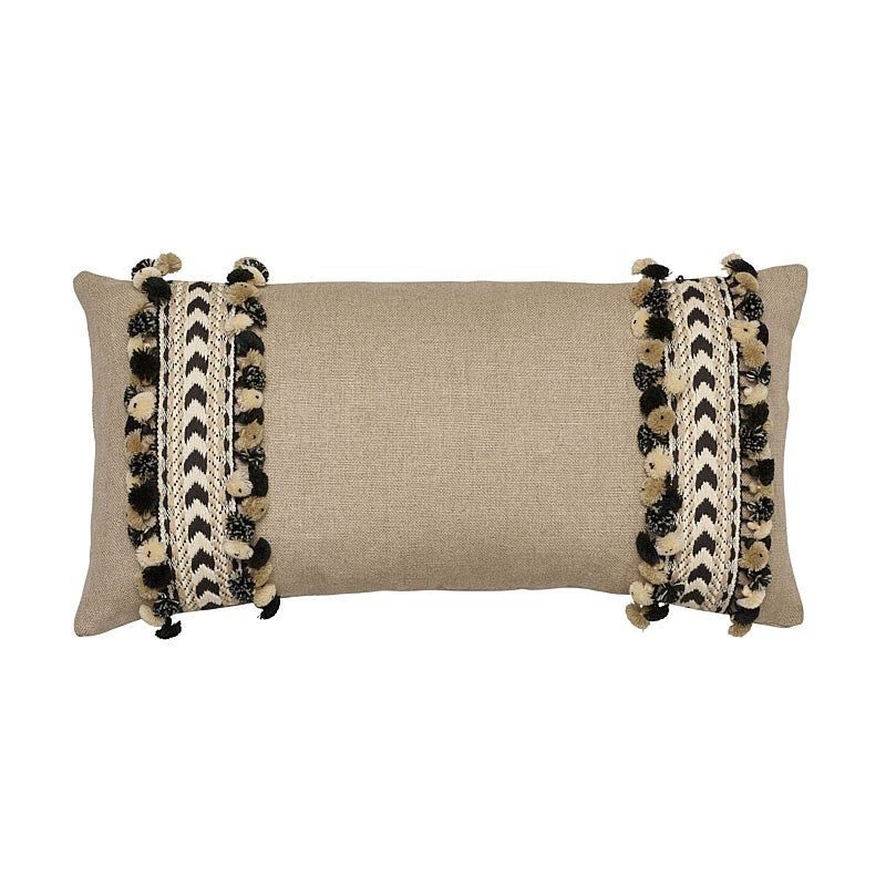 Maracana Pom Pillow Flax