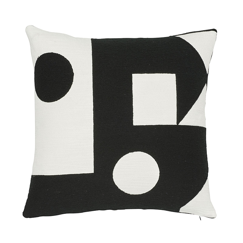 Binary Embroidery Pillow Black