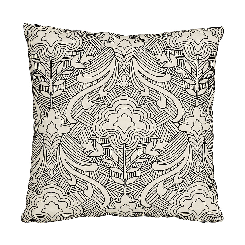 Hendrix Embroidery Pillow Black