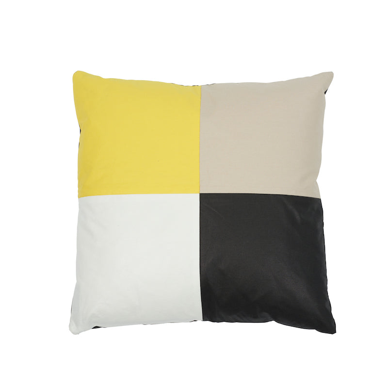 Cecil Cotton Chintz Pillow Yellow with Neutrals