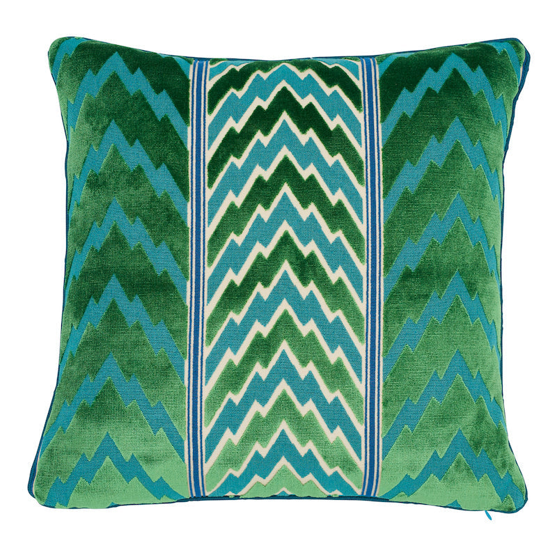 Florentine Velvet Pillow Emerald