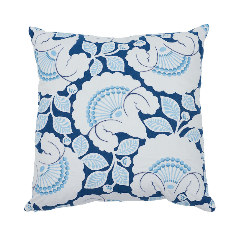 Jackie Applique Pillow Blue