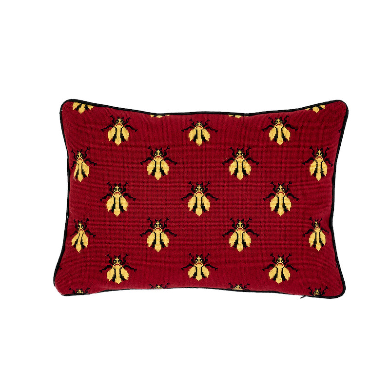 Bee Epingle Pillow Red