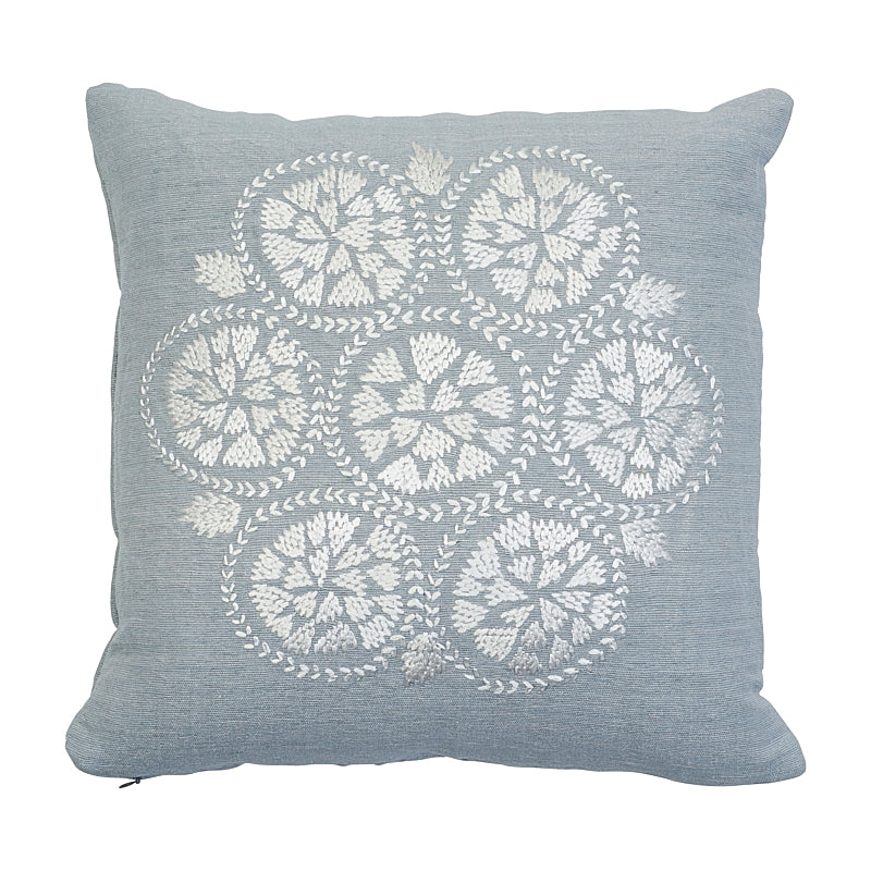 Isla Hand Embroidery Pillow Sky