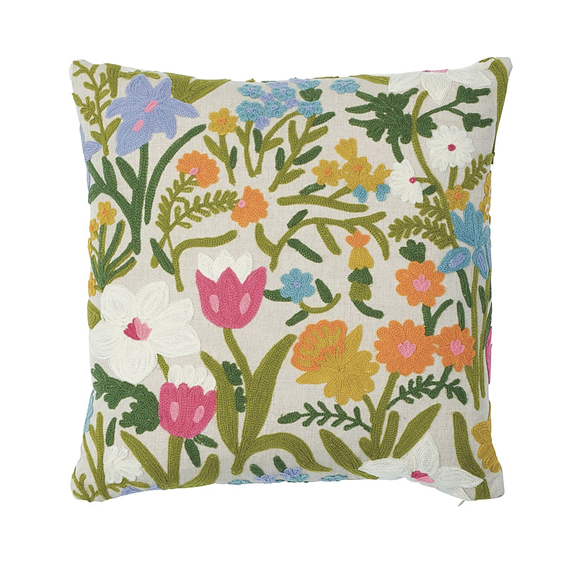 Crewel Garden Pillow Multi