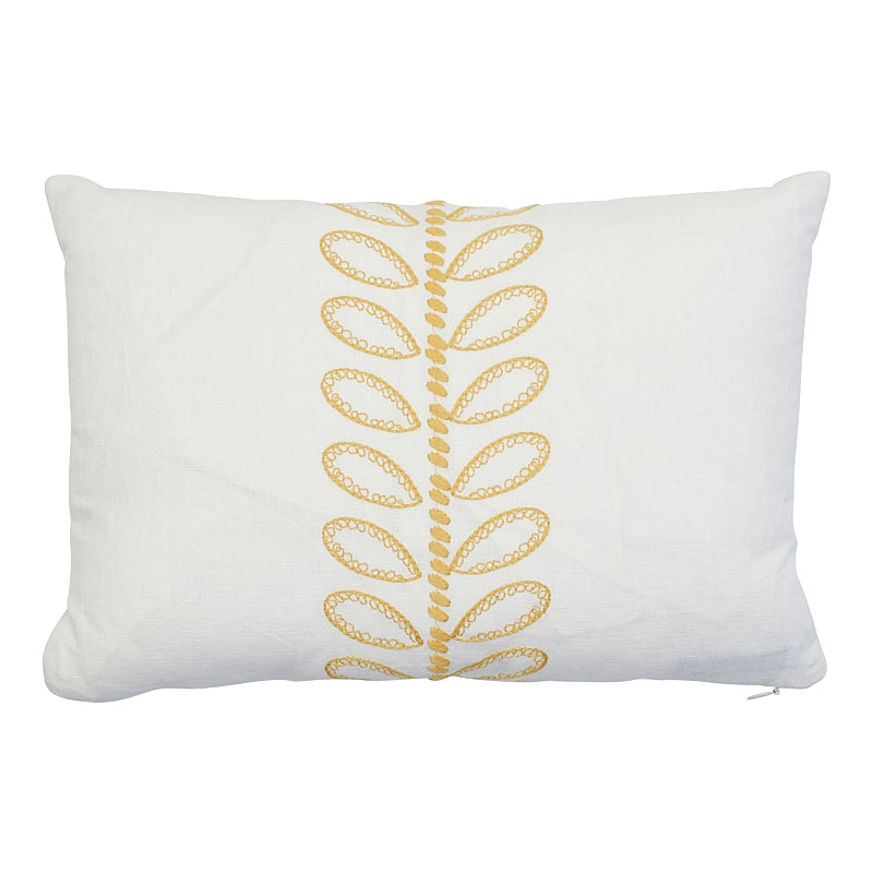 Camile Embroidery Pillow Yellow