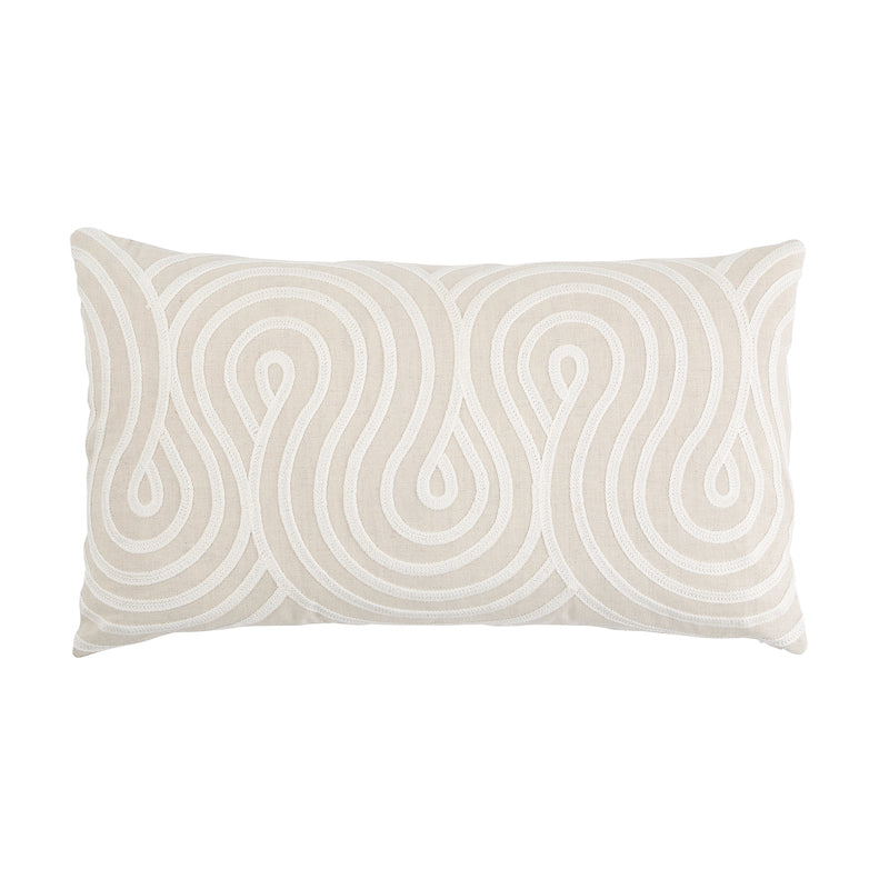 Giraldi Embroidery Pillow Natural